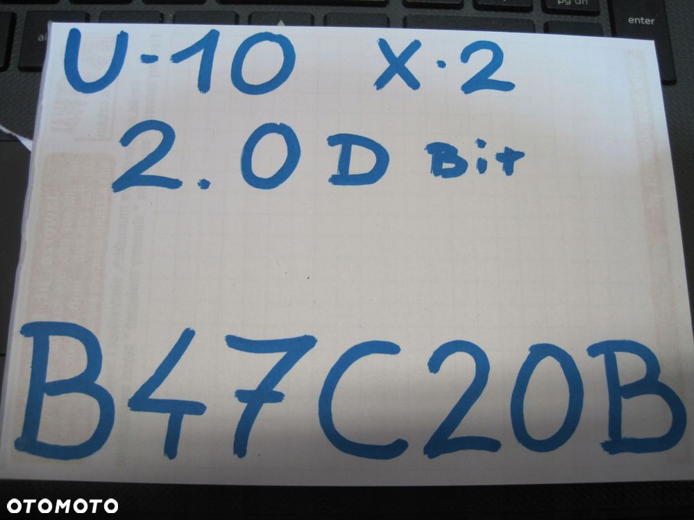 Silnik motor GOŁY BMW U10 X2 U-10 2,0BIT B47C20B - 5
