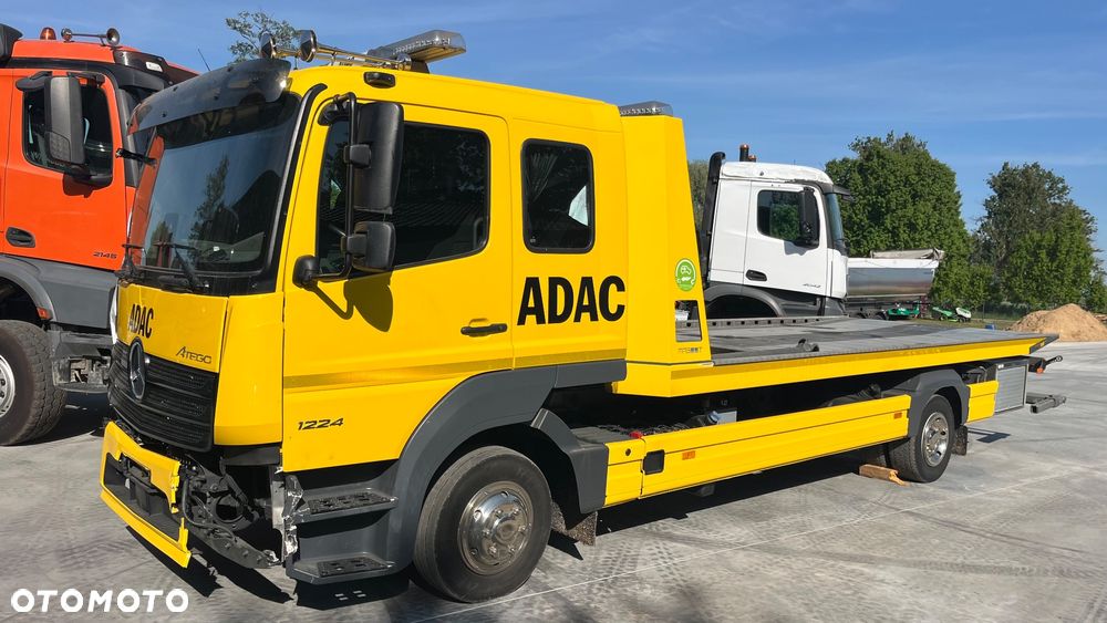 Mercedes-Benz Atego 1224 Pomoc Drogowa Podwójna Kabina Stalowa Platforma Ocynkowana Zjeżdżana Podnośnik Magoot Auto Pomoc Holownik Laweta - 1