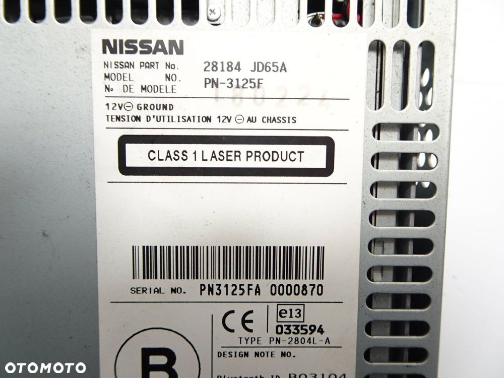 radio cd nissan qashqai j10 06-09r. - 8