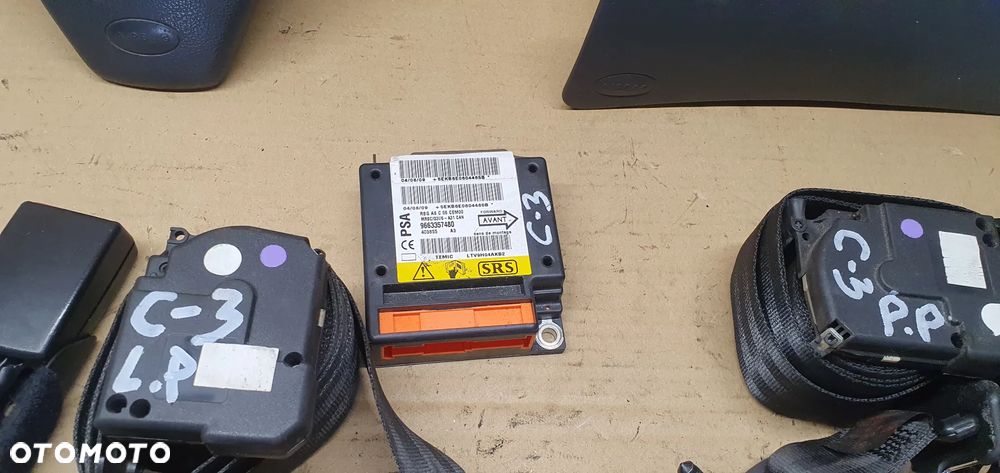 Poduszki napinacze pasy AIRBAG  sensor zestaw naprawczy Citroen C3 I Lift - 6