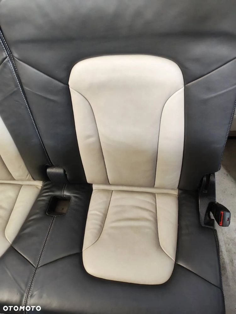AUDI Q7 4L 05-15R FOTELE PRZOD KANAPA TYL DRUGI I TRZECI RZAD CZARNA I SZARA SKORA INDYVIDUAL 7 OSOB TAPICERKI ANGIELSKIE - 9