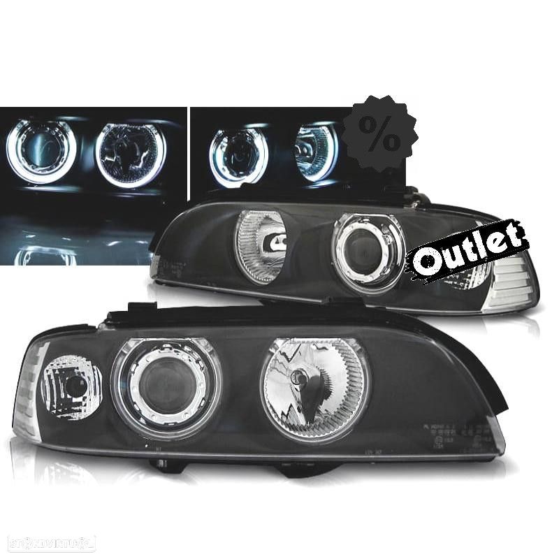 R012446C1 FARÓIS PARA BMW E39 95-03 ANGEL EYES CCFL COM LUZ DIURNA - 1