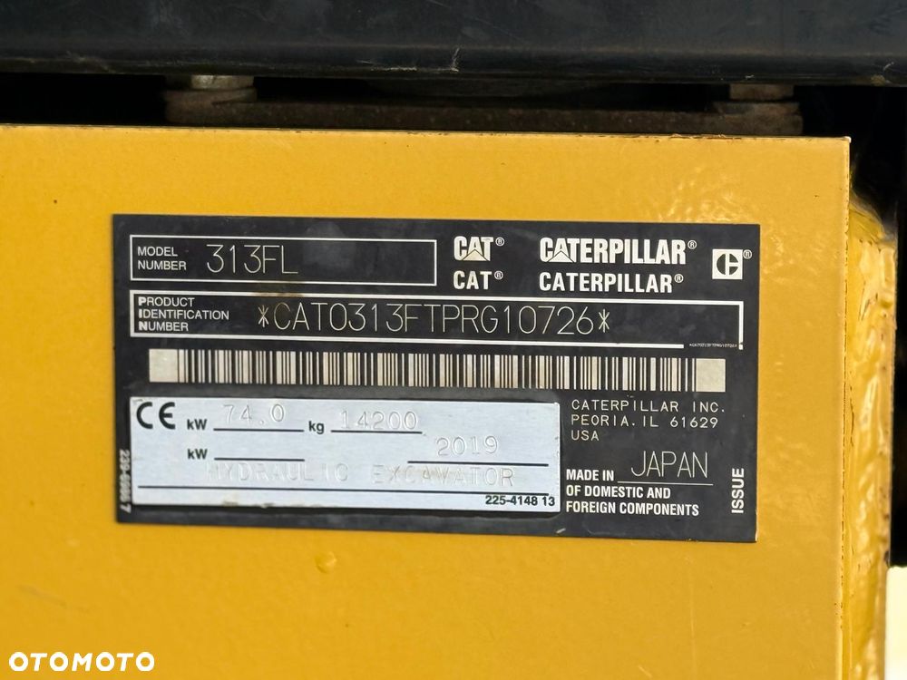 Caterpillar 313FL NIEMCY 1 WŁAŚCICIEL CAT SERWIS JAK NOWA - 13