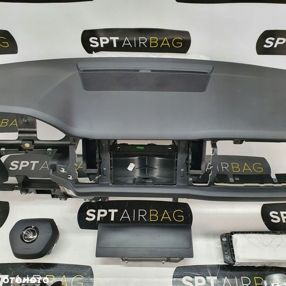 SKODA KODIAQ DESKA ROZDZIELCZA KONSOLA KOKPIT PULPIT PODUSZKI AIRBAG AIR BAG PASY KIT SET - 3