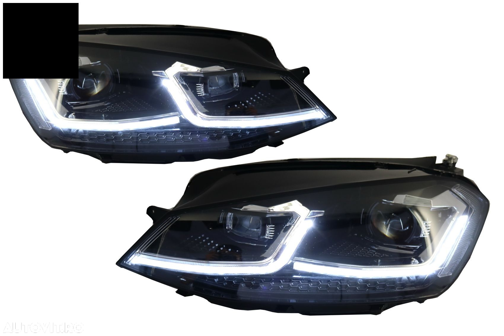 Faruri LED Bi-Xenon Look VW Golf 7 VII (2012-2017) Facelift G7.5 R Line Design cu - livrare gratuita - 4