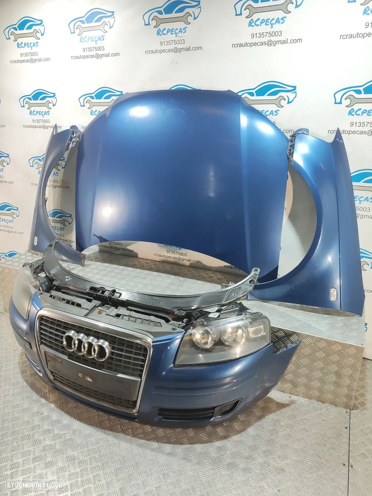 FRENTE COMPLETA AUDI A3 8P 8P1 FASE II 2 CAPOT PARACHOQUES GUARDA-LAMAS OTICAS RADIADOR VENTILADOR FRENTE FIBRA REFORÇO DIESEL - 3