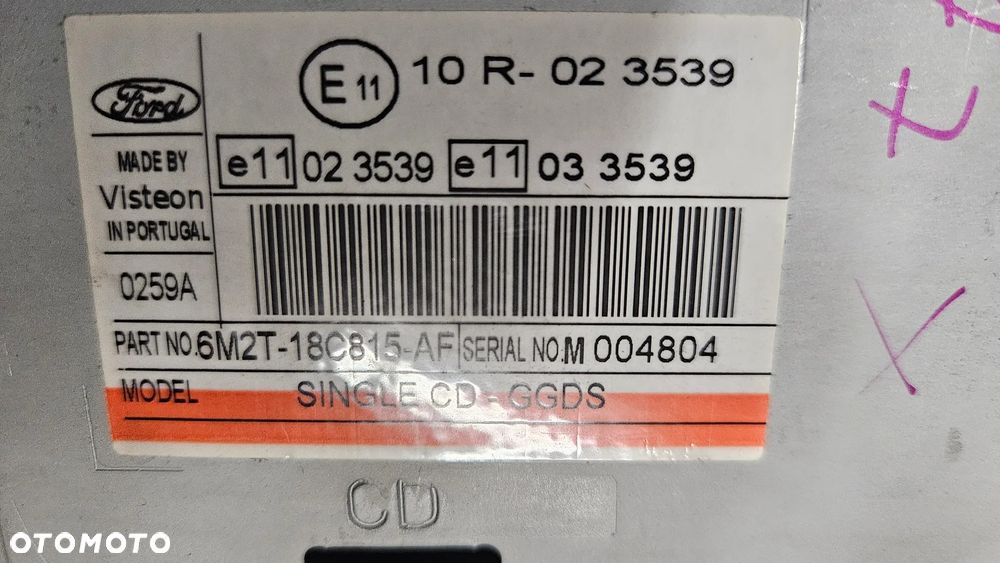 Ford S-Max MK1 Galaxy MK3 radio 6000CD CD-GGDS - 3