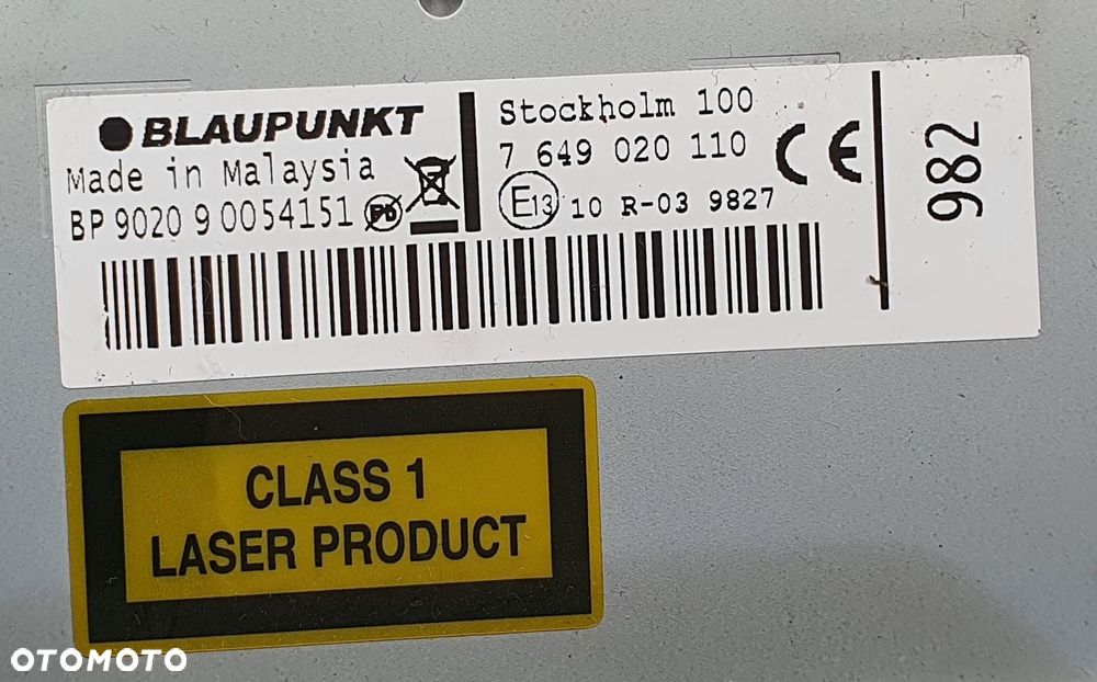 RADIO CD BLAUPUNKT STOCKHOLM 100 10R-039827 7649020110 - 4