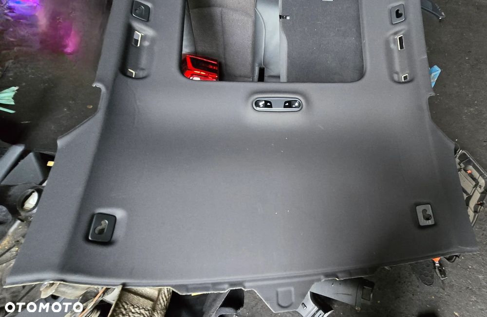 Podsufitka czarna słupki rączki lamki pod panoramę komplet Audi A6 C7 Kombi Lift S Line - 9