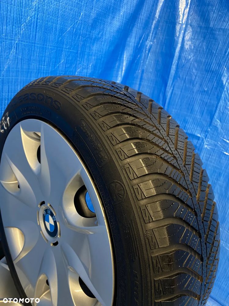 KOŁA KOŁO FELGA STALOWE 6,5J 16" 5X120; 72,6mm KOMPLET  OPONY CAŁOROCZNE RUNFLAT GOODYEAR 5,4mm  KOŁPAKI OE BMW 1 SERIA E81 E87  3 SERIA E36 E46 E90 E91 ITP. - 13