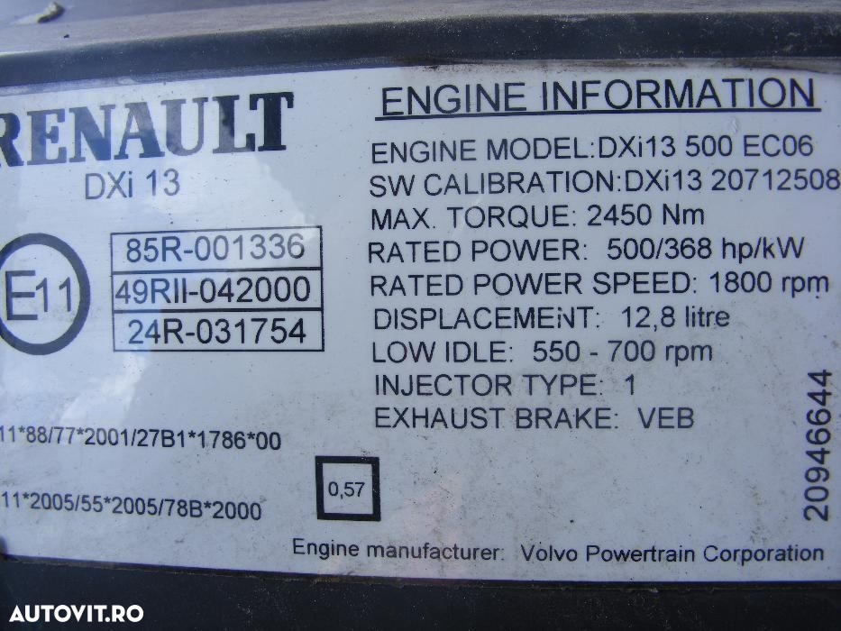 Dezmembrez motor piese dezmembrari Renault Magnum DXI 500 euro5 - 2