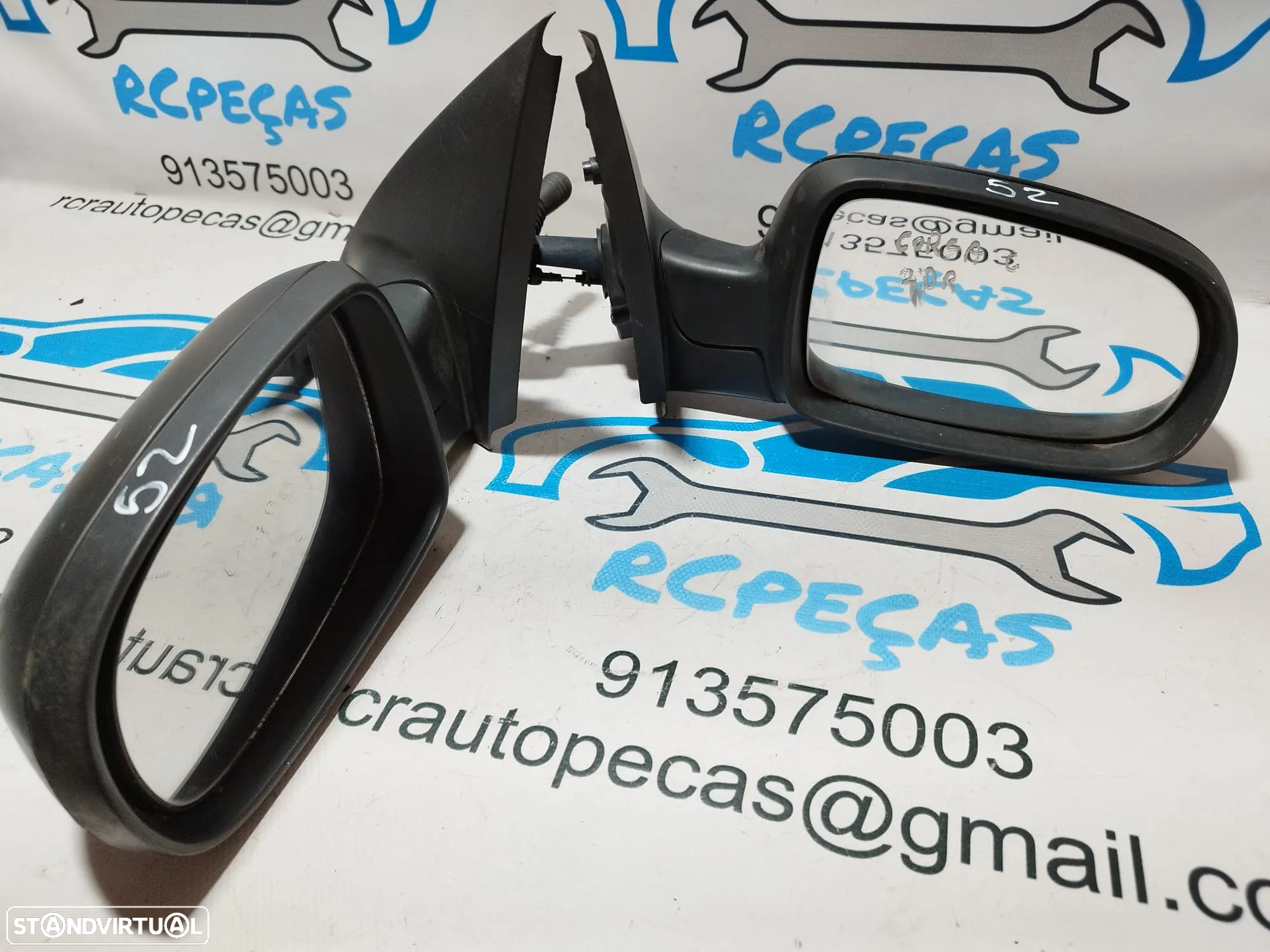 .ESPELHO RETROVISOR ESQUERDO DIREITO OPEL COMBO C 24420988 24420982 CORSA C MANUAL ESPELHOS RETROVISORES - 8