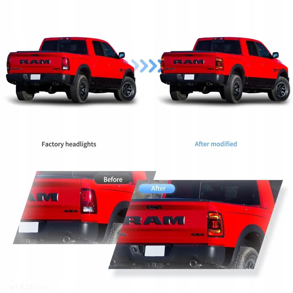 Lampy tyl kpl Full Led Neon Diody Tuning Dodge Ram IV 4 08-24 1500 Classic - 10