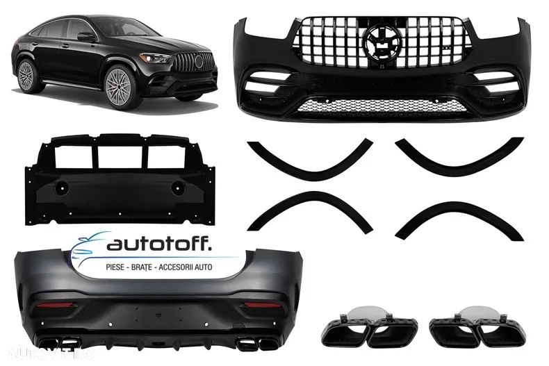 Pachet exterior compatibil Mercedes GLE Coupe C167 (19-23) GLE63 Black Design - 1