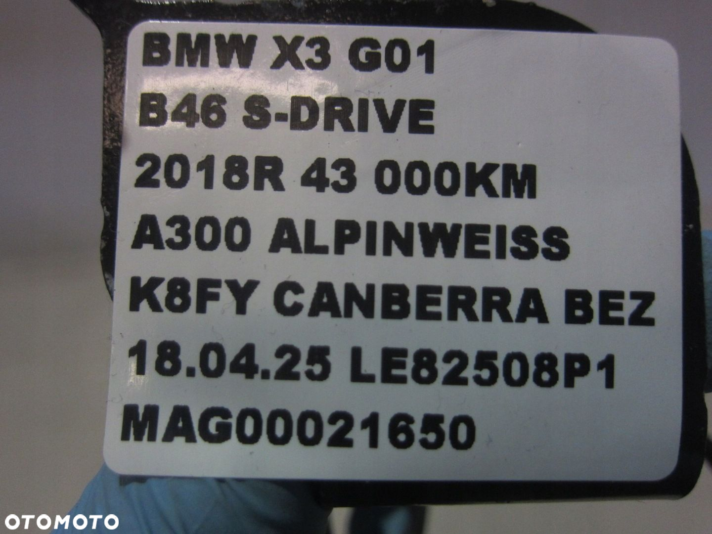 BMW X3 G01 X4 G02 ZAPINKA PASA TYLNEGO KLAMRA ZACZEP 72117414287 7414287 - 9
