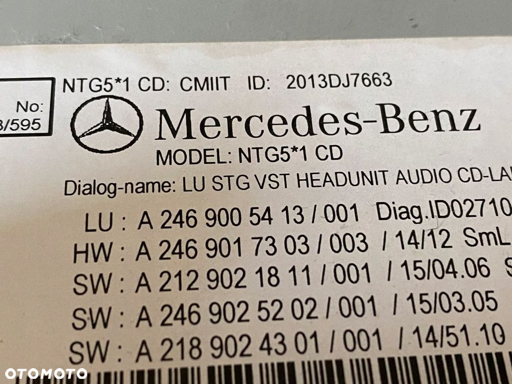 MERCEDES 246 117 gla lift radio A 2469005413 - 4