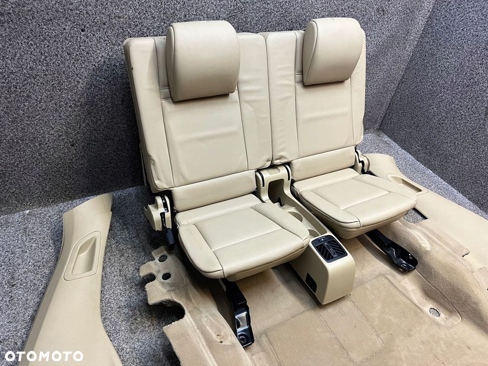 Kanapa trzeci 3 rzad foteli pasy dywan skora Nappa Beige 7 osob BMW E70 X5 - 3