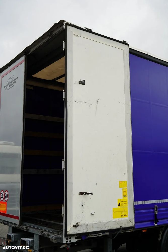 Wecon REMORCA - 7,7 M / AXĂ CULISANTĂ / ACOPERIȘ CULISANT / ȘINGURI CĂRUCIOR / SAF - 16