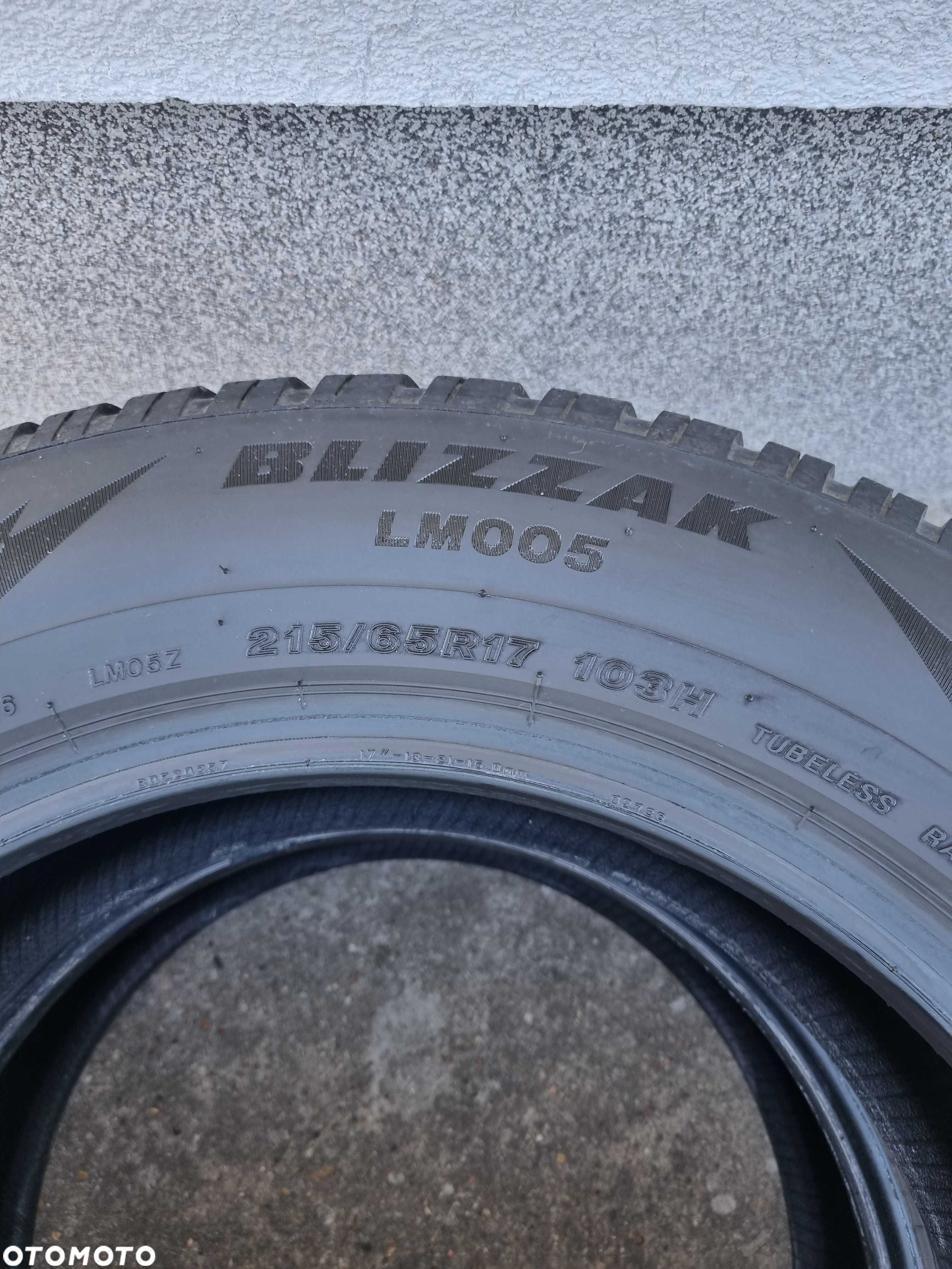 Opony zimowe BRIDGESTONE Blizzak LM005 215/65 R17 103H XL DOT2021 P390 - 5