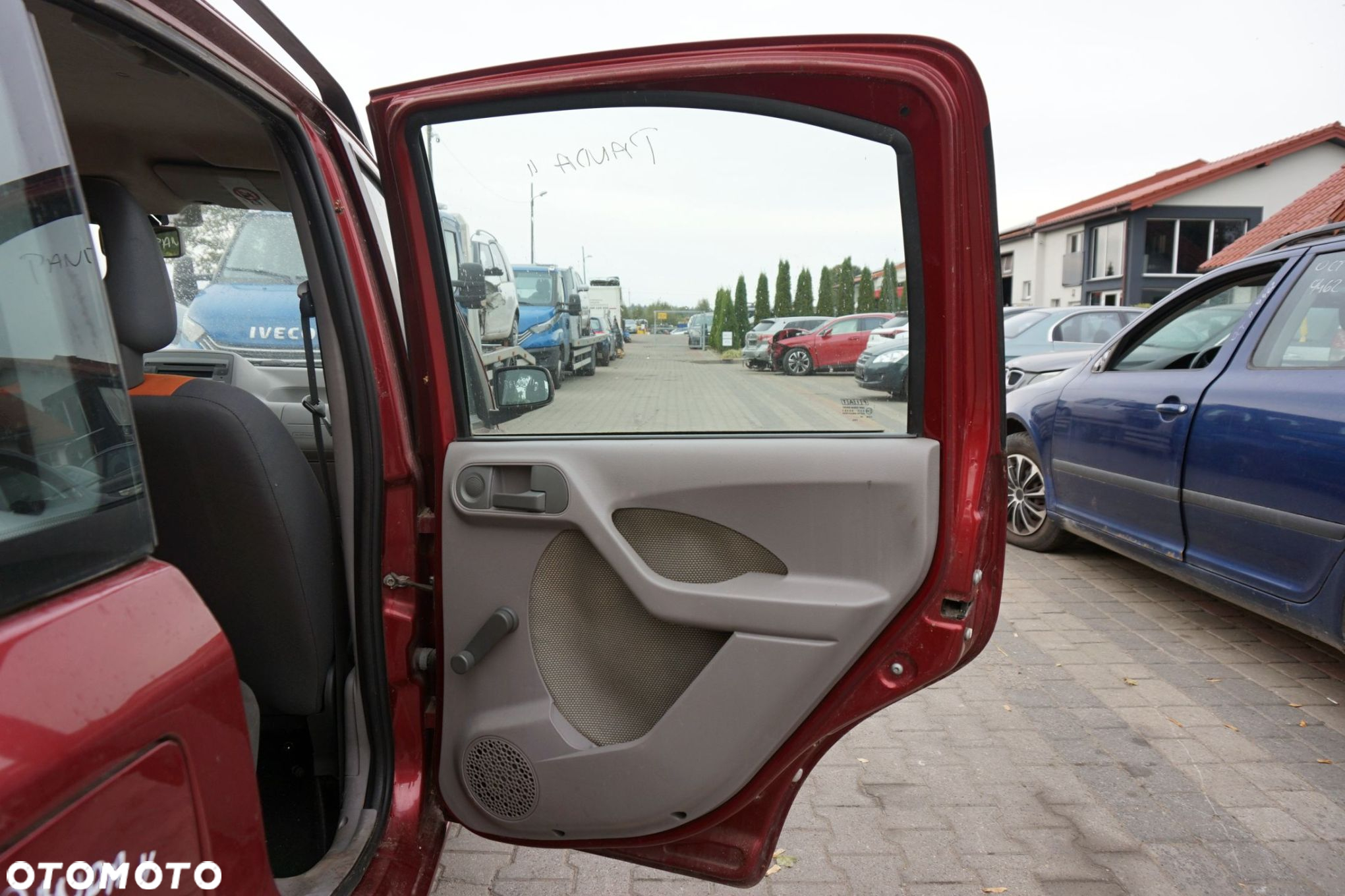 DRZWI TYLNE PRAWE PANDA II 132F  CZERWONY ROSSO FIAT 2003-2012 - 8