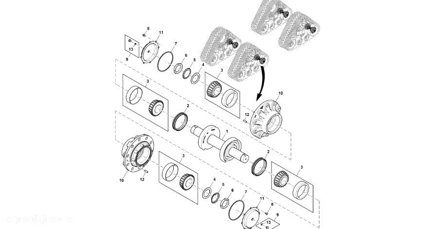 John Deere 9470RX - Oś RE566973 (Gąsienice i obciążniki) - 1