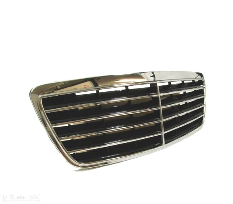 GRELHA FRONTAL MERCEDES E W210 00-02 CROMADA - 2