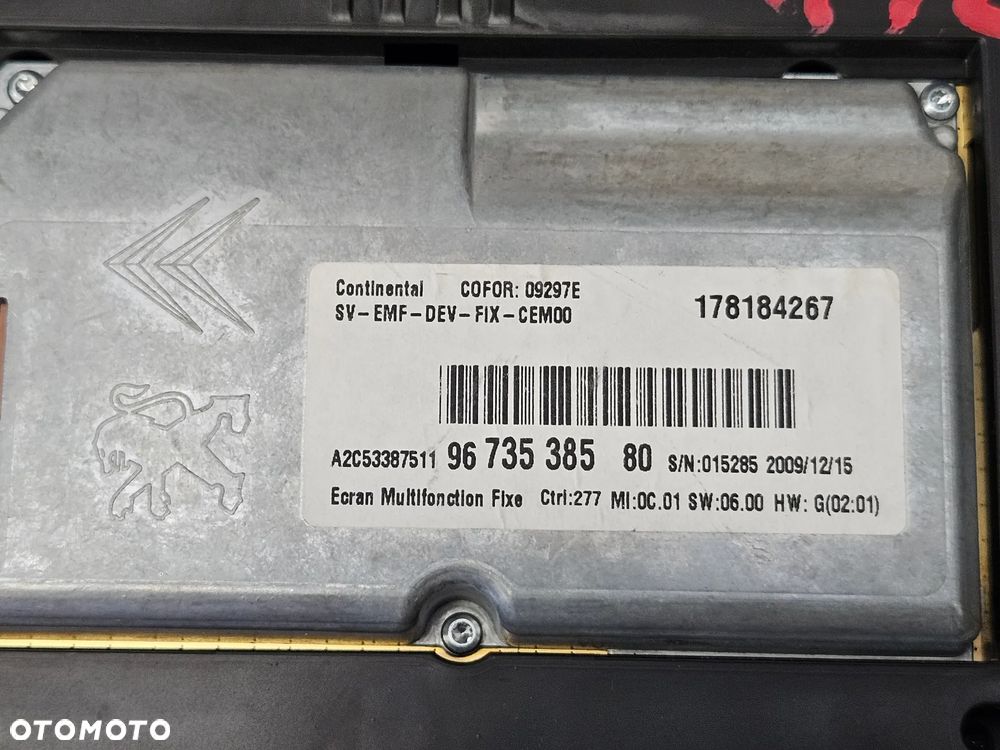 Citroen C4 Picasso I  radio wyświetlacz Navi Mp3 RNEG1 - 5