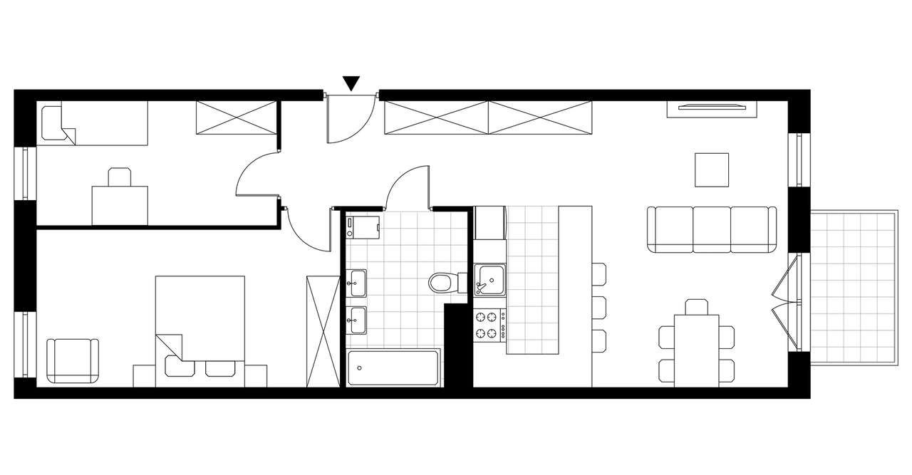 3-pokojowe mieszkanie 68m2 + balkon Bezpośrednio - Pełny obrazek: 4/11