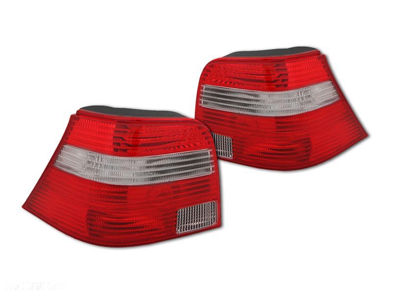 LAMPA TYLNE LEWA+PRAWA TYC BIALY MIGACZ VW GOLF IV 4 1997-2006 HATCHBACK - 1