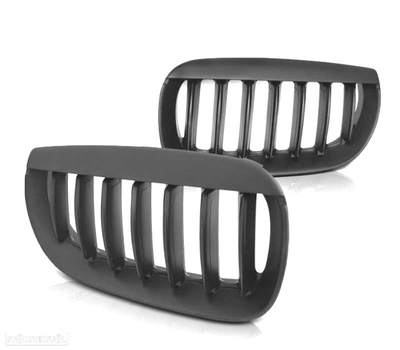 GRELHAS FRONTAIS BMW X3 03-07 PRETA MATT - 2