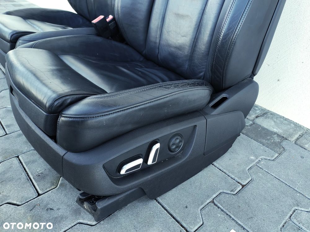 AUDI Q7 4L LIFT 09-15R FOTEL FOTELE S-LINE PRZOD CZARNY SKORA - 9