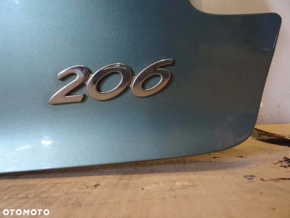 KLAPA TYŁ TYLNA SZYBA BAGAŻNIKA PEUGEOT 206 98-03 LAK:KRV NR236 - 9