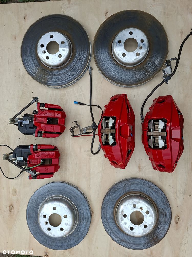 BMW 4 440ix g22 Tarcze 374mm OEM BMW plus klocki OEM plus zaciski M Czerwone komplet - 2