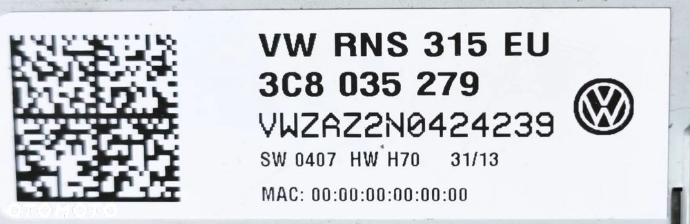 VW PASSAT B7 GOLF VI RADIO RADIOODTWARZACZ NAWIGACJA 3C8035279 - 3