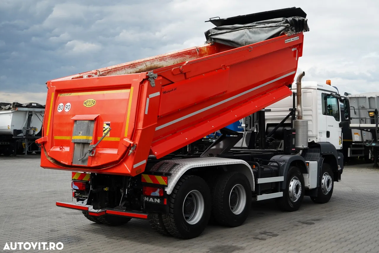 MAN TGS 35.460 / 8X4 / BASCULATOR SPATE / HIDROCLAPE / 2018 / IMPORTAT / CONTRACT POST-SERVICE - 4