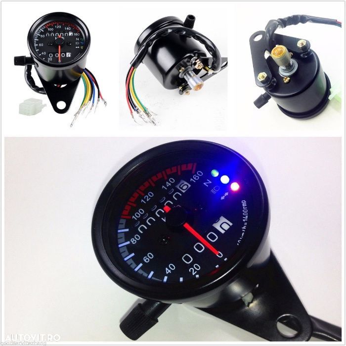 Bord Moto Universal Cafe Racer Chopper Custom Bobber Naked Viteza A160 - 2