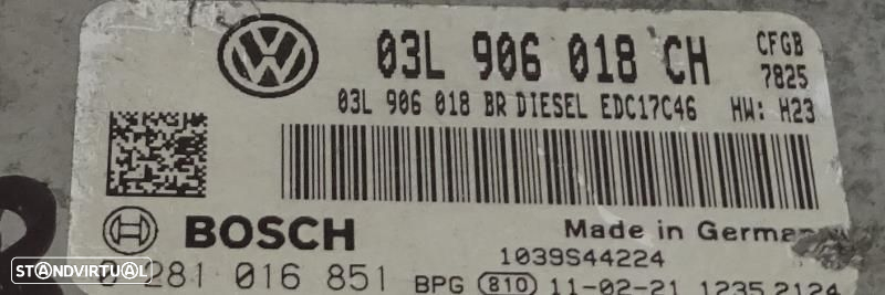 Centralina 2.0 TDI - 03L906018CH / 0281016851 - 2