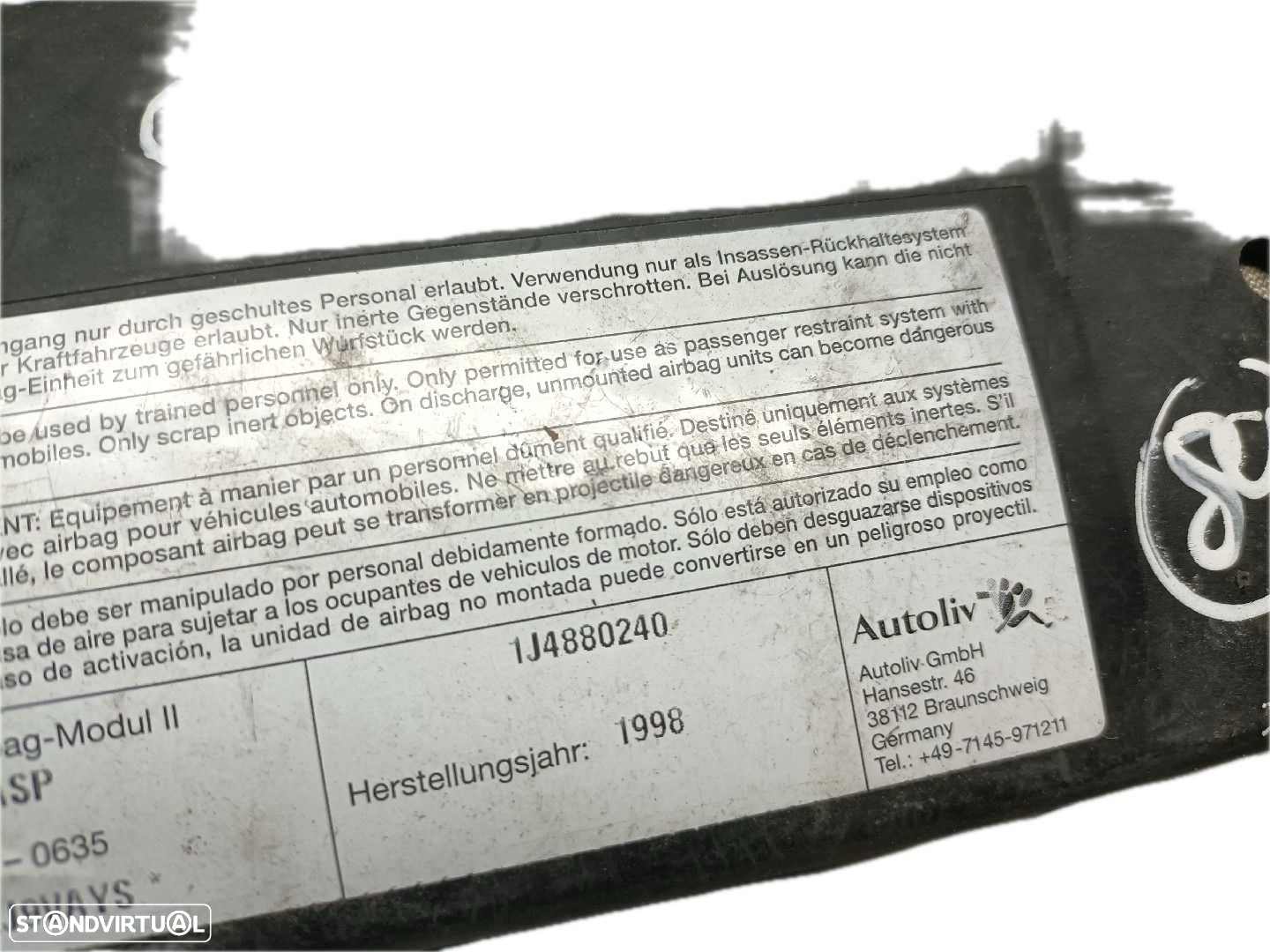Airbag Banco  Volkswagen Golf Iv (1J1) - 3