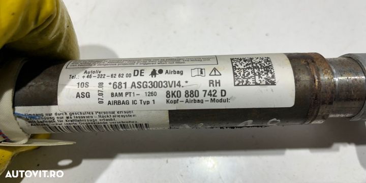 Airbag cortina dreapta 8k0880742D Audi A4 B8/8K [2007 - 2011] - 3