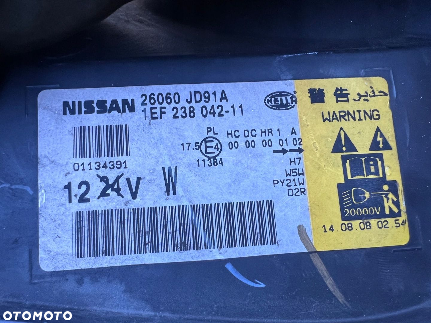 Lampa przednia NISSAN QASHQAI J10 XENON LEWY EUROPA ORYGINALNA HELLA - 3