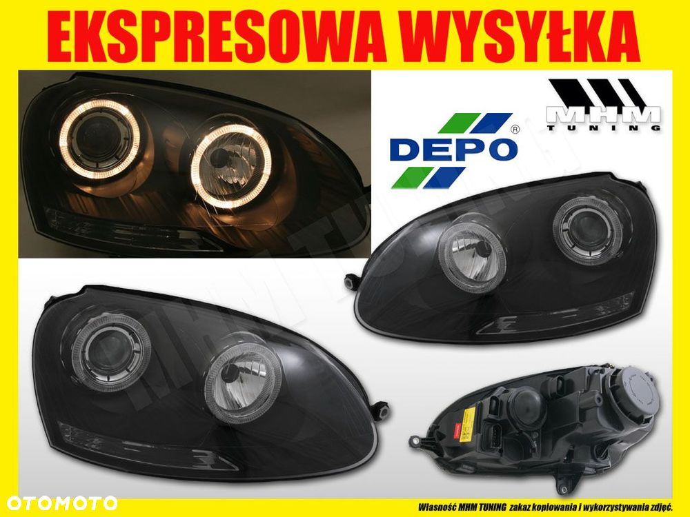reflektor lampa kpl ringi angel golf 5 v 1k0 jetta - 2