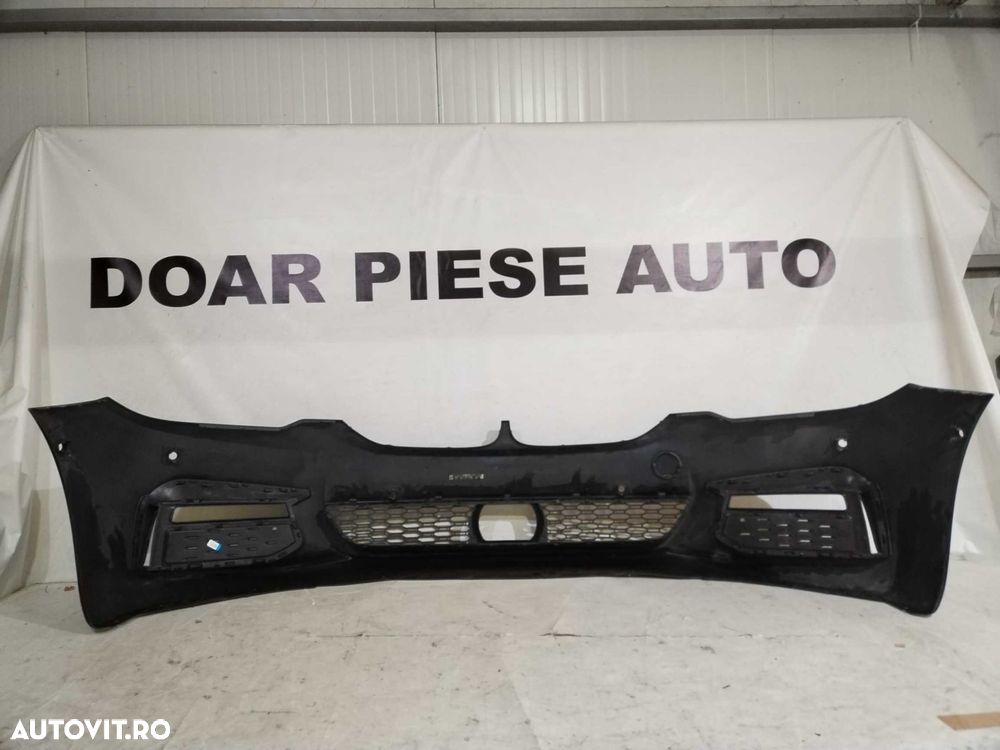 Bara fata BMW Seria 5, G30/G31, M-Sport, 2016, 2017, 2018, 2019, 2020, cod origine OE 51118064928, cu gauri pentru senzori de parcare. - 7