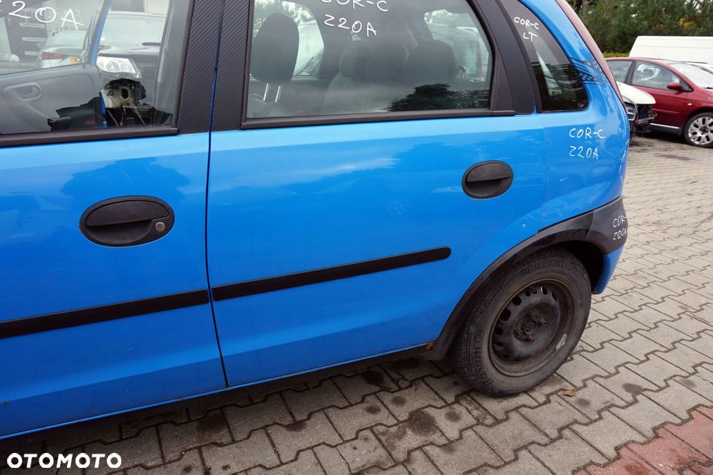 DRZWI TYLNE LEWE CORSA C III 5D HB Z20A  NIEBIESKI OPEL 1999-2003 - 2