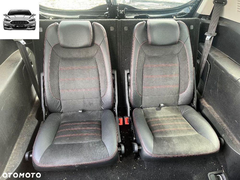 FOTELE 3 III RZĄD S-MAX MK1 ALCANTARA CZERWONA NITKA - 1