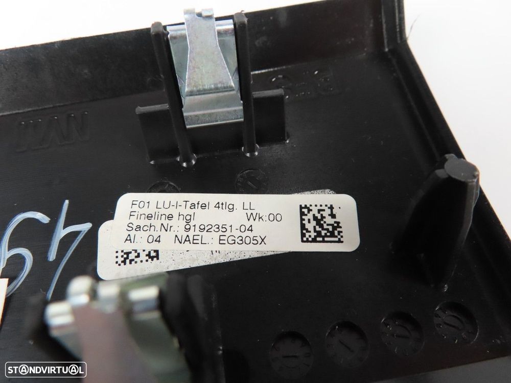 Friso do tablier em Madeira Direito Seminovo/ Original BMW 7 (F01, F02, F03, F04... - 4