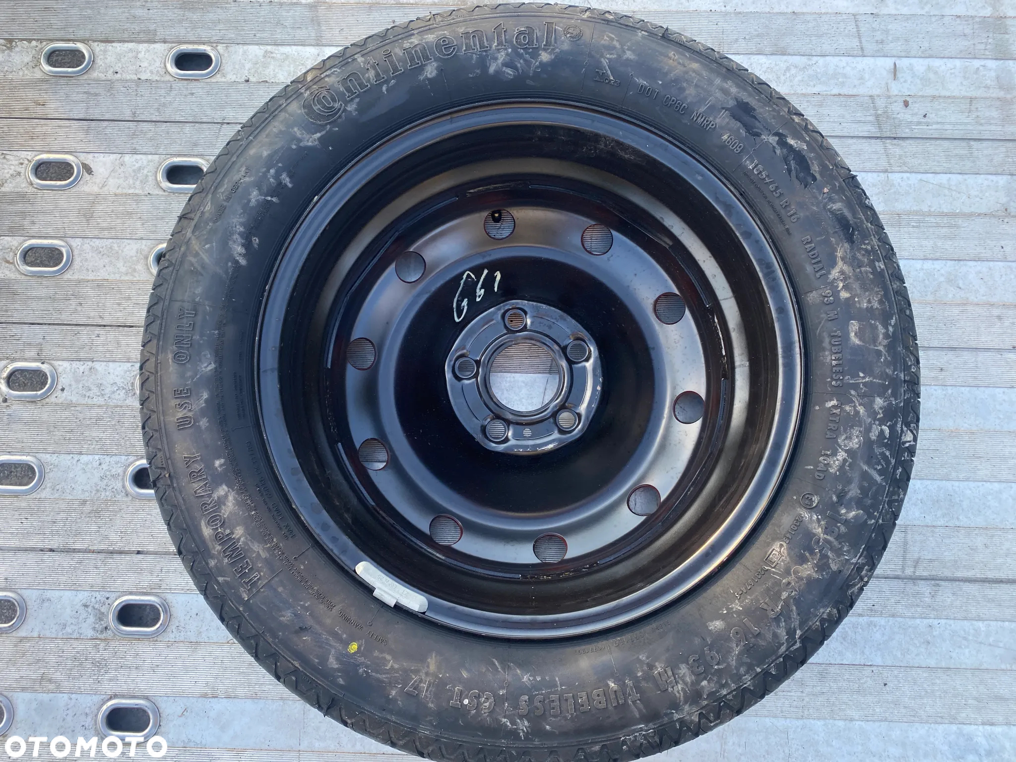 KOŁO ZAPASOWE ZAPAS DOJAZDÓWKA RENAULT Rozstaw śrub 5x114,3 185X65X16 CONTINENTAL 8200076103 - 8