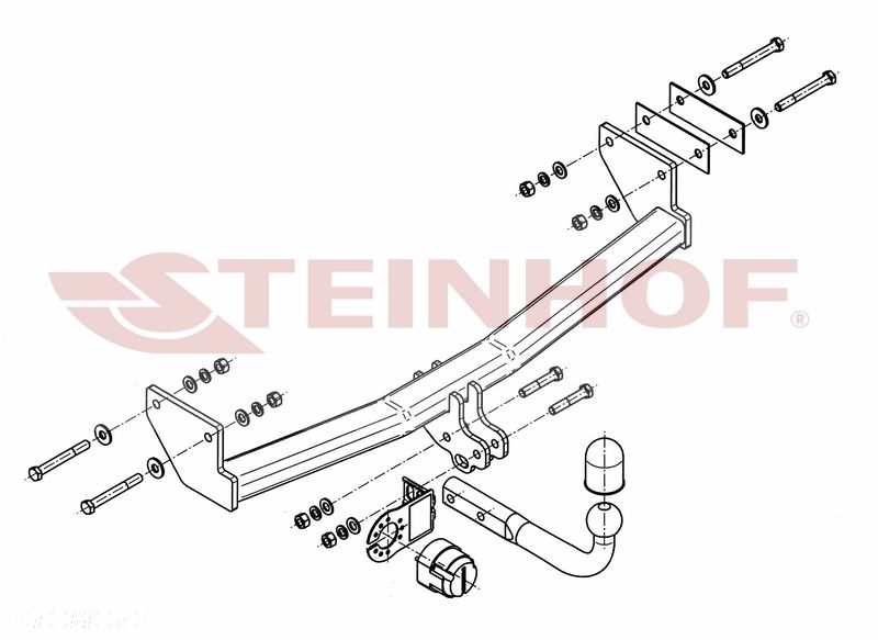 Hak Holowniczy + WIĄZKA 7PIN do Jeep Patriot (MK74) od 2007 do 2011 - 3