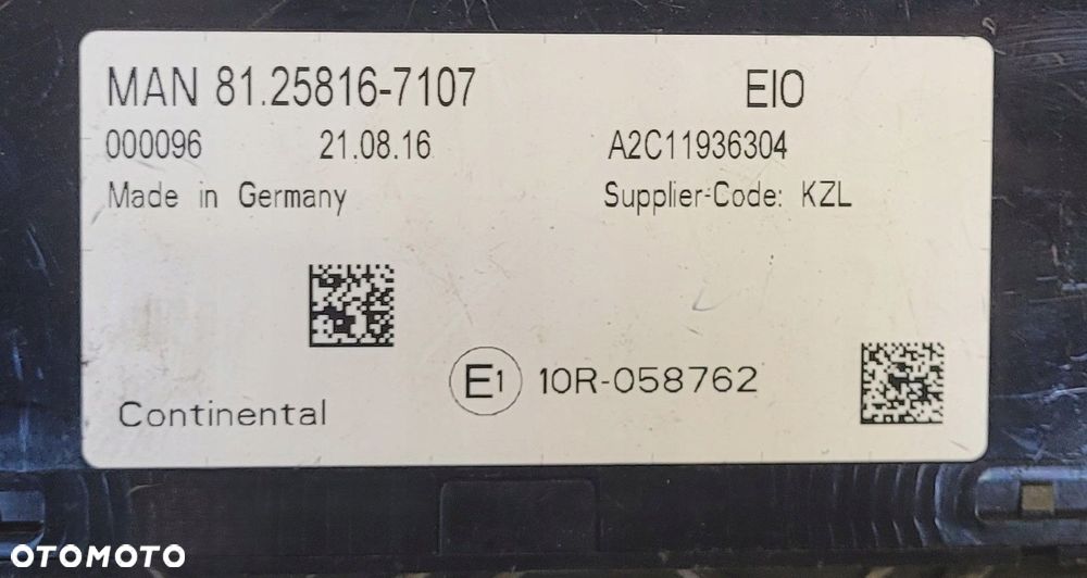 APARAT STERUJĄCY / STEROWNIK / KOMPUTER EIO2 MAN TG3 TGX TGS 81.25816-7107 - 2