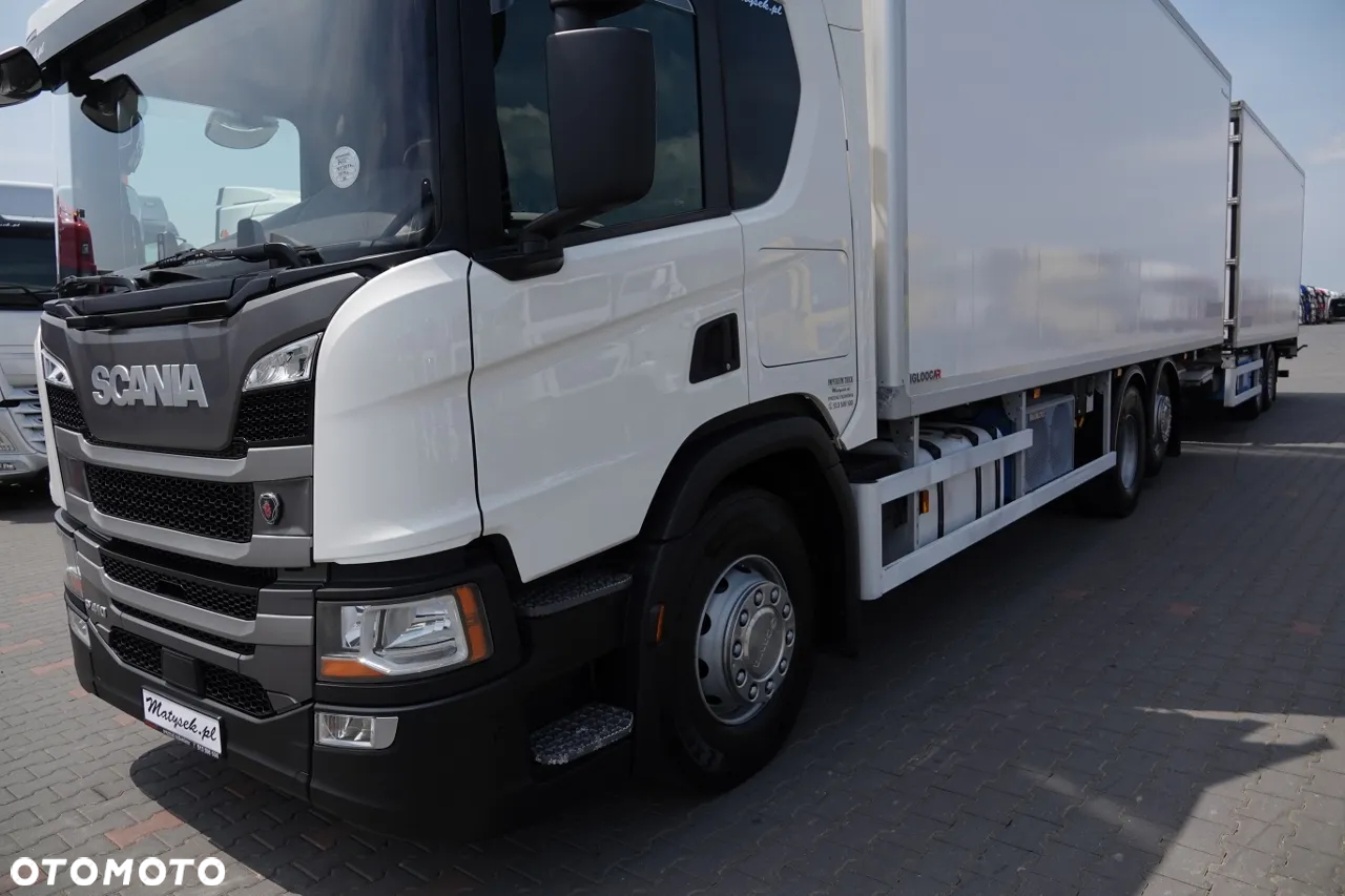 Scania P 410 / CHŁODNIA / ZESTAW TANDEM / PRZEJAZDOWY / 3x Agregat THERMO KING - FRIGO BLOCK / 3x WINDA ZAŁADOWCZA / MUTITEMPERATURA  PO ZŁOTYM KONTRAKCIE SERWISOWYM - 6
