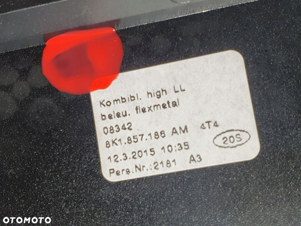 AUDI A4 B8 LIFT 15r. RAMKA DEKOR LICZNIKA KONSOLI 8k1857186AM - 11